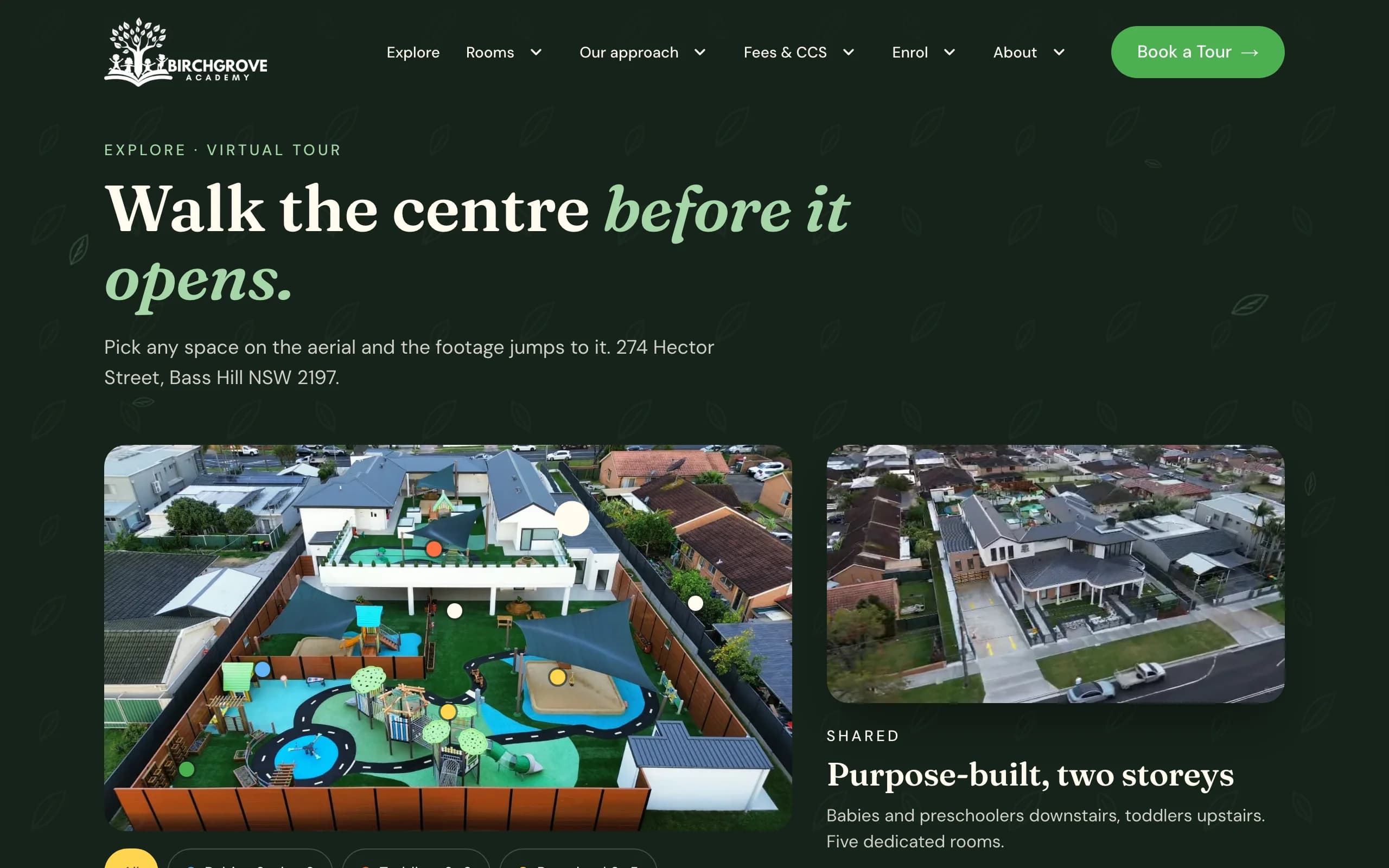 Birchgrove Academy virtual tour on desktop